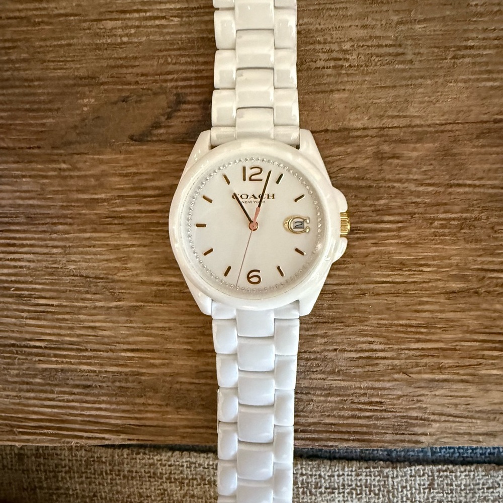 Coach White Ceramic Bracelet Watch